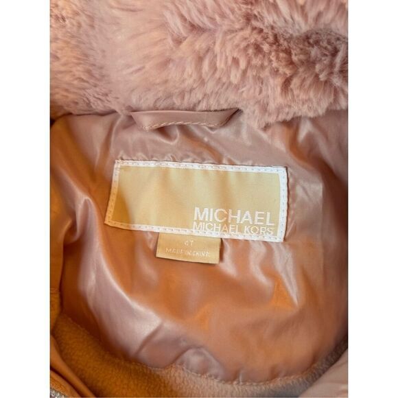 Michael Kors Pink Winter Coat Sz 4T - Picture 4 of 6
